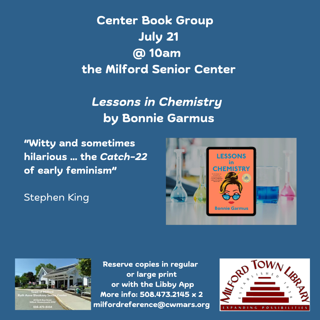 Center Book Group March - August 2025 Schedule